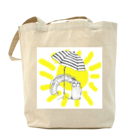 Сумка шоппер с принтом  для любителей пива