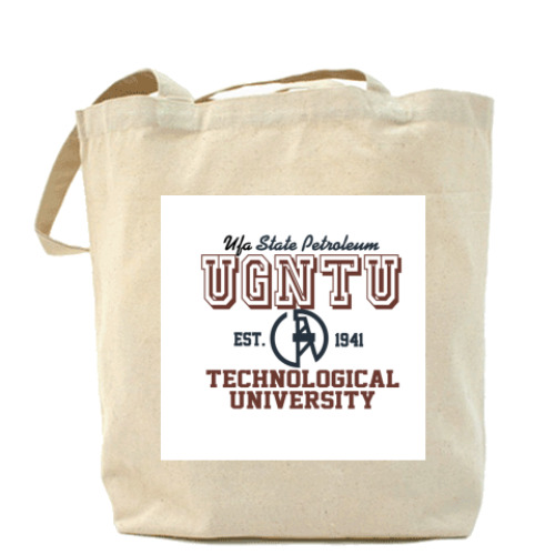 Сумка шоппер с принтом УГНТУ