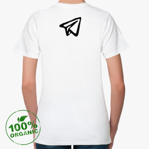 Женская футболка из органик-хлопка Telegram