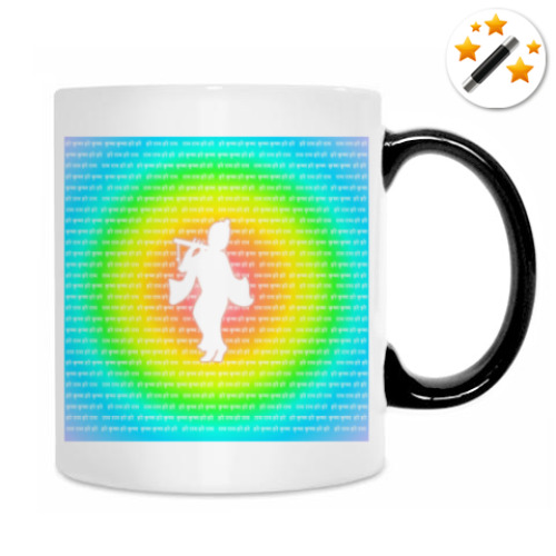 Кружка-хамелеон с принтом Кришна с махамантрой