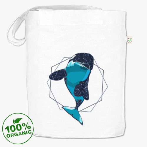 Сумка шоппер с принтом Косатка