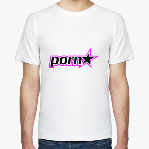 Футболка с принтом pornStar