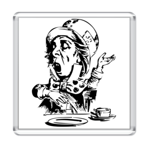 Магнит с принтом Сумасшедший Шляпник