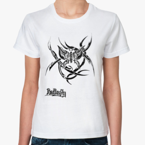 Классическая футболка с принтом Butterfly