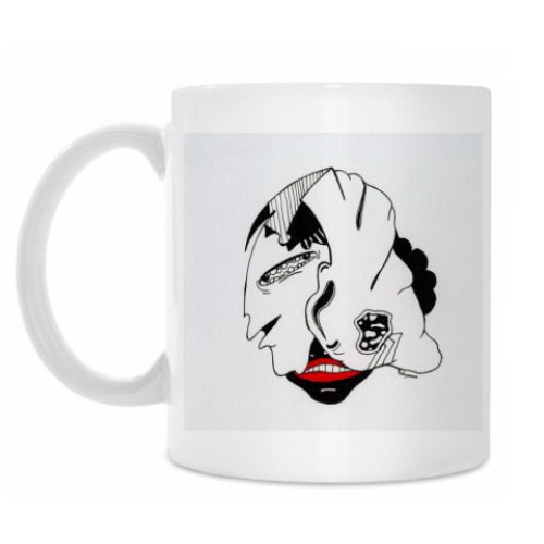 Кружка с принтом Негритянка на пляже