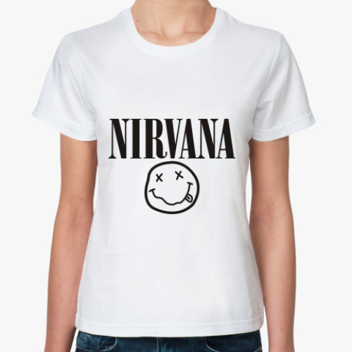 Классическая футболка с принтом Nirvana