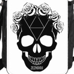 череп с розами