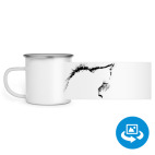 Кружка металлическая белая (круговая запечатка)