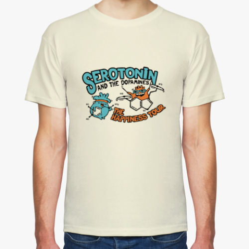 Футболка с принтом Serotonin and The Dopamines
