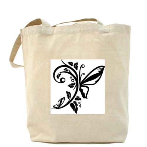 Сумка шоппер с принтом цветы