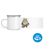 Кружка металлическая белая (круговая запечатка)