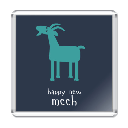 Магнит с принтом Синяя Коза