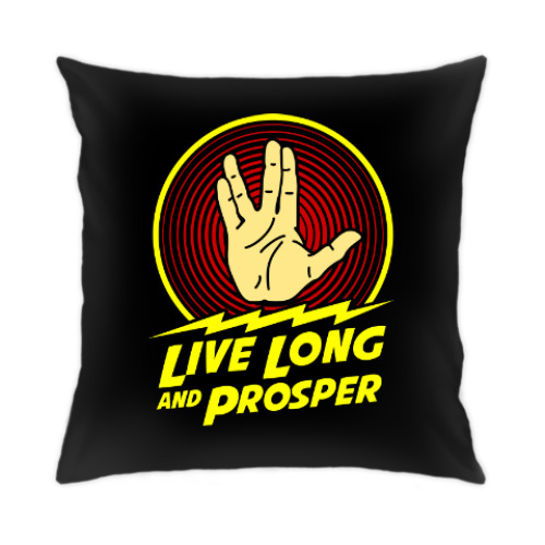Подушка с принтом Live Long and Prosper