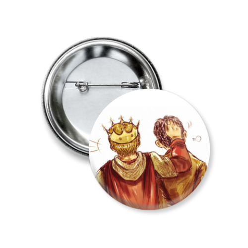 Значок 37мм Мерлин и Артур