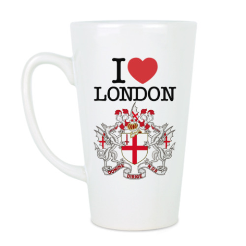 Чашка Латте с принтом I love LONDON