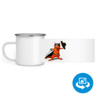 Кружка металлическая белая (круговая запечатка)