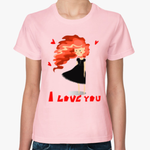 Женская футболка с принтом Love