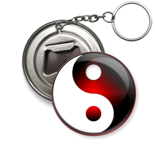 Брелок-открывашка с принтом  'инь-янь'