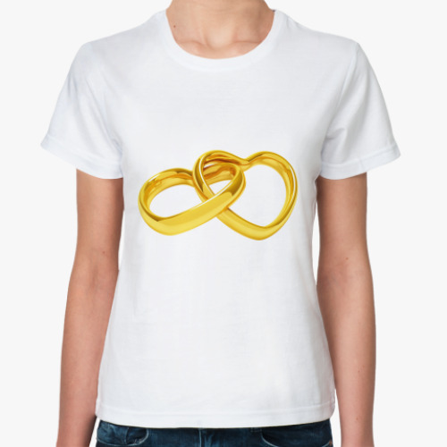 Классическая футболка Кольца-Сердечки
