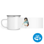 Кружка металлическая белая (круговая запечатка)