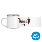 Кружка металлическая белая (круговая запечатка)