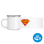 Кружка металлическая белая (круговая запечатка)