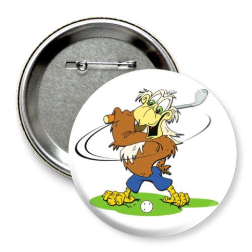 Значок 75мм с принтом Sport Animals