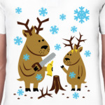 Олени с новыми рогами