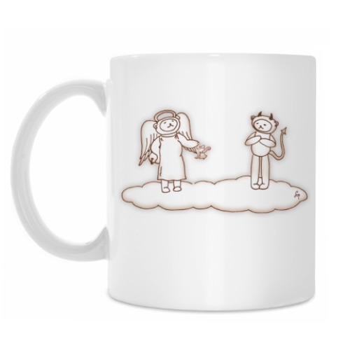 Кружка с принтом 'Ангелы и Демоны'