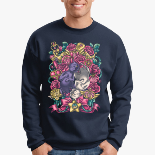 Свитшот Sailor Moon Luna and Artemis