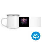 Кружка металлическая белая (круговая запечатка)