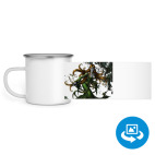 Кружка металлическая белая (круговая запечатка)