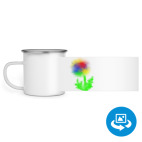 Кружка металлическая белая (круговая запечатка)