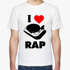 Классическая футболка I love rap