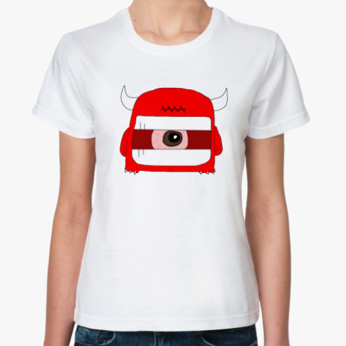 Классическая футболка с принтом Чёрт