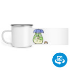 Кружка металлическая белая (круговая запечатка)