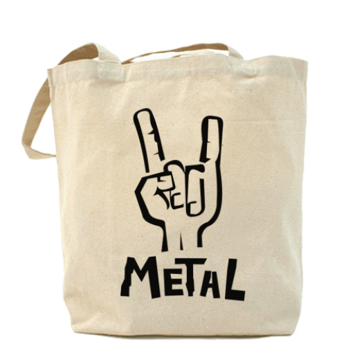 Сумка шоппер с принтом 'Metal'