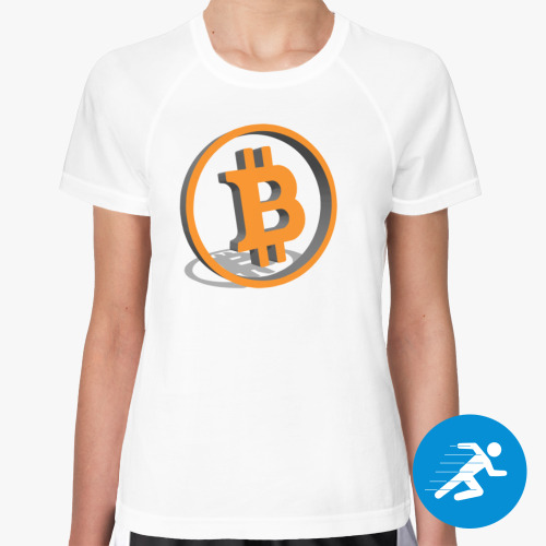Женская спортивная футболка BTC   Биткоин   Bitcoin