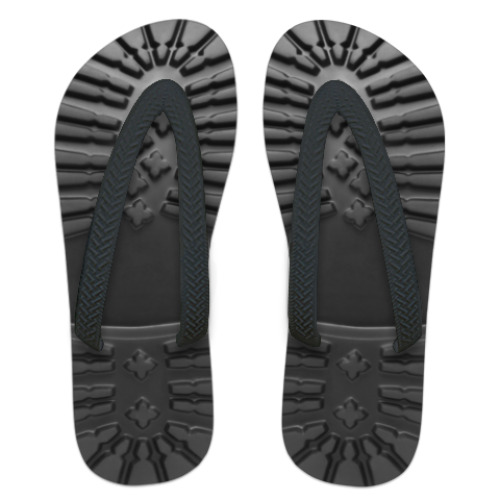 Шлепанцы (сланцы) с принтом  'Протектор'