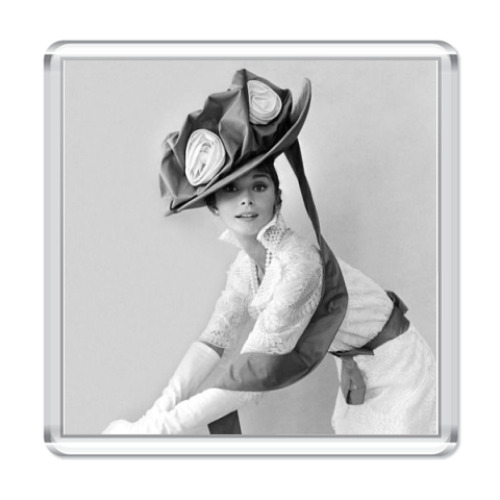 Магнит с принтом одри  хепберн