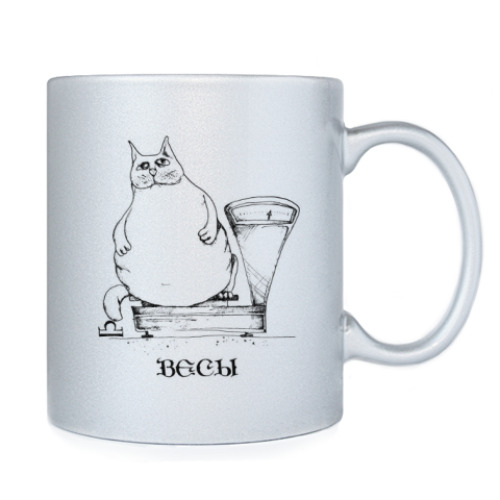 Кружка с принтом Весы / Кот / Зодиак