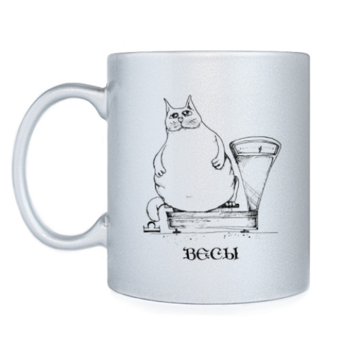 Кружка с принтом Весы / Кот / Зодиак