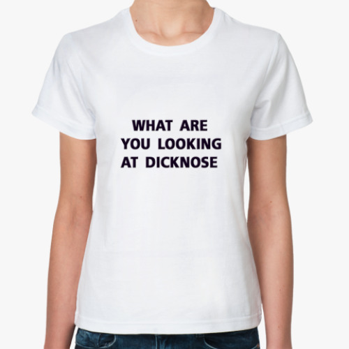 Классическая футболка с принтом What are...