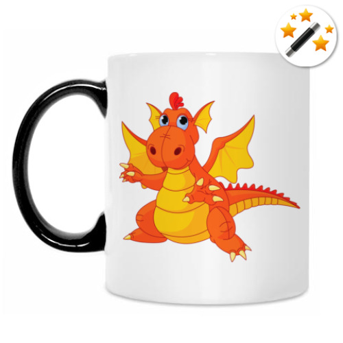 Кружка-хамелеон с принтом Дракоша