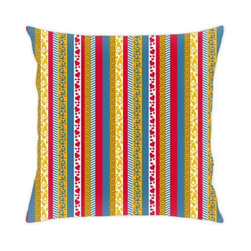 Подушка с принтом FUSION STRIPS