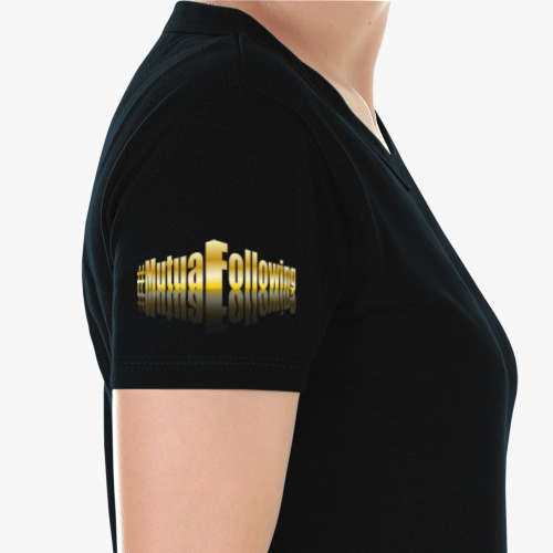 Женская футболка с принтом Отражение текста