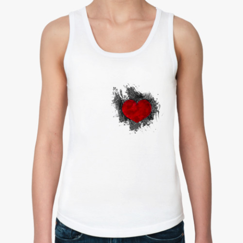 Женская майка Сердце в краске