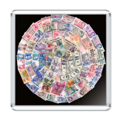 Магнит с принтом Валюта