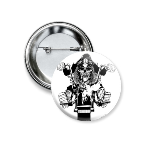 Значок 37мм с принтом biker