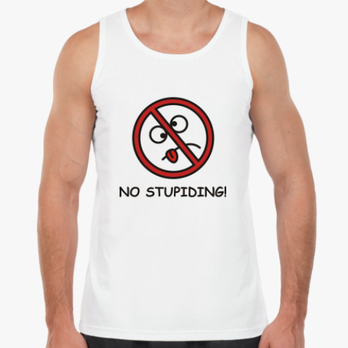 Майка с принтом No stupiding